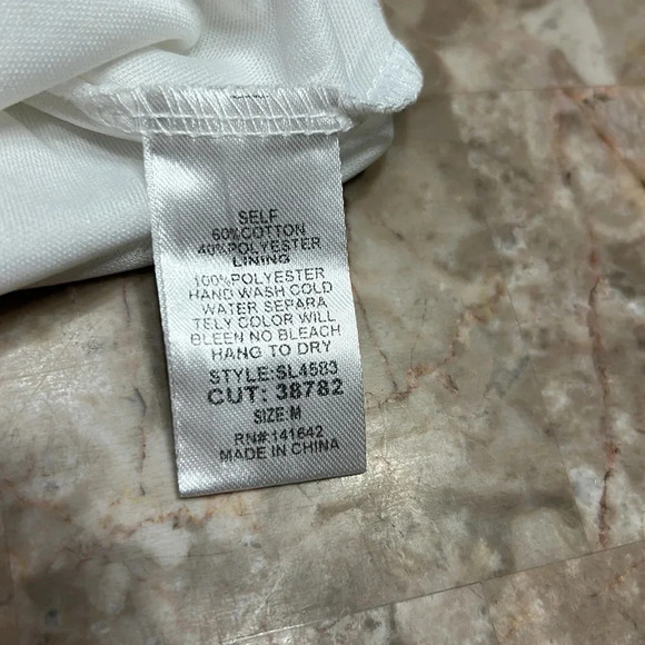 White lace dress,bell sleeve,NWT !floral lace, Medium,wedding,resort,romantic - Picture 13 of 14